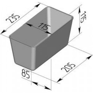 Прямоугольная форма 6 (235 х 115 х 115 мм)