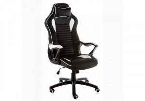 Компьютерное кресло Leon white / черное