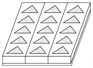 Форма для пирожных Martellato MONOP. B004 Треугольник