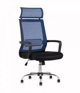 Кресло офисное TopChairs Style, голубое