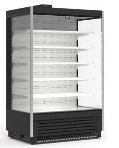 Горка холодильная CRYSPI SOLO 1250 LED (с боковинами, с выпаривателем)