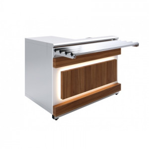 Прилавок кассовый Luxstahl КК-1200 Premium Eco Wood